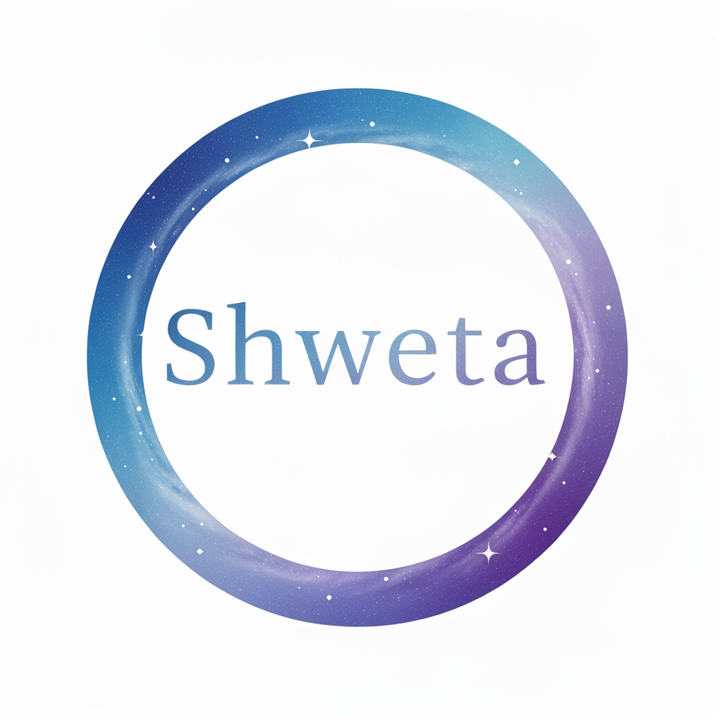 AI Design for Shweta ka logo Thoda univere mein circle type