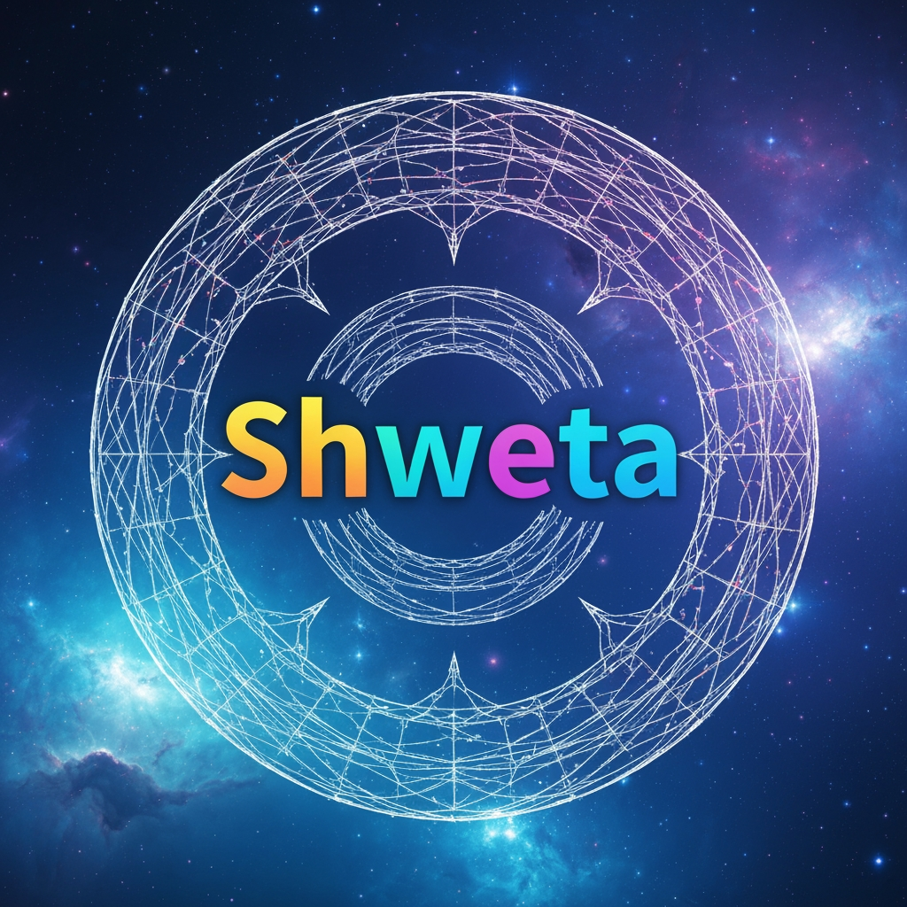 AI Design for Shweta ka logo Thoda univere mein circle type
