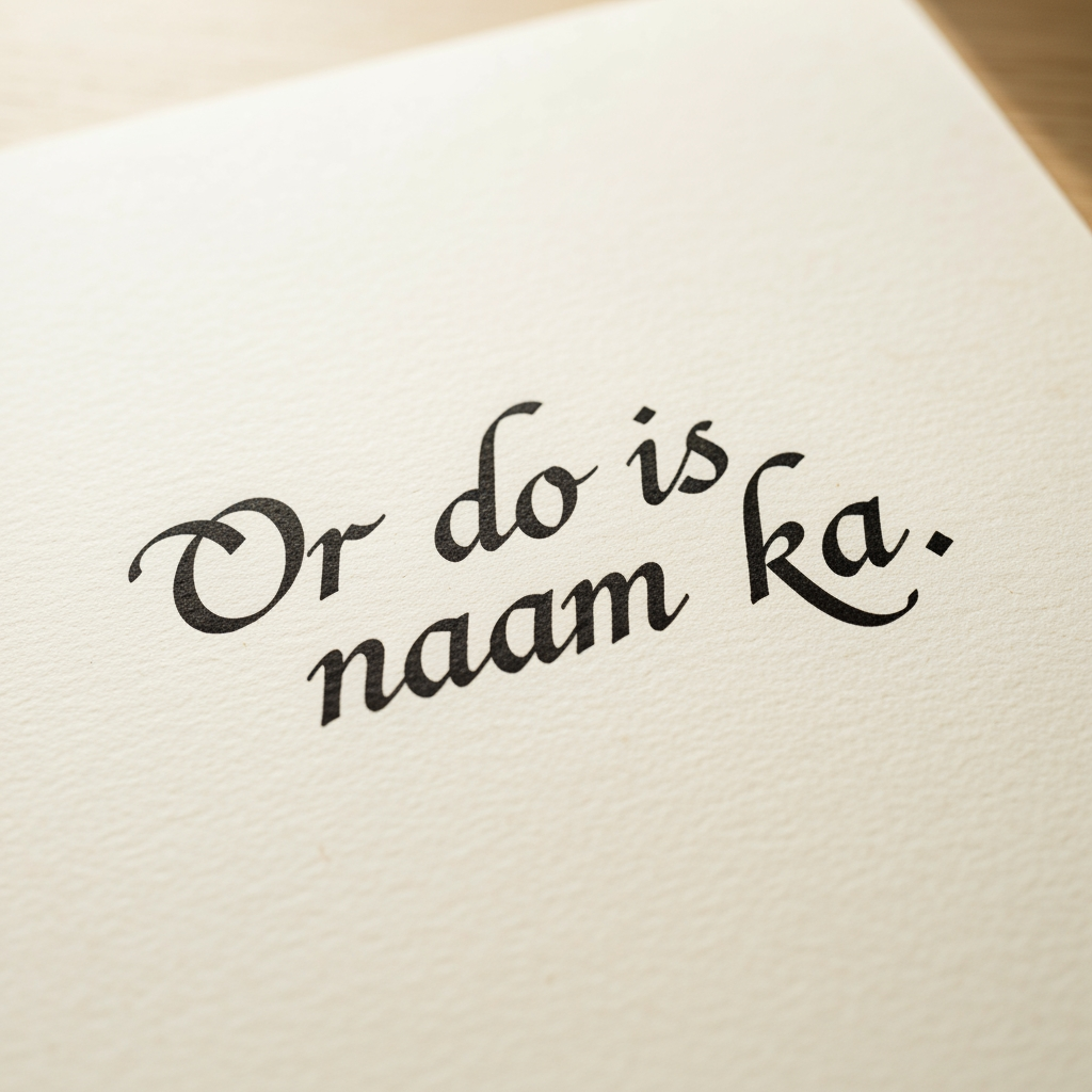 AI Design for Or do is naam ka