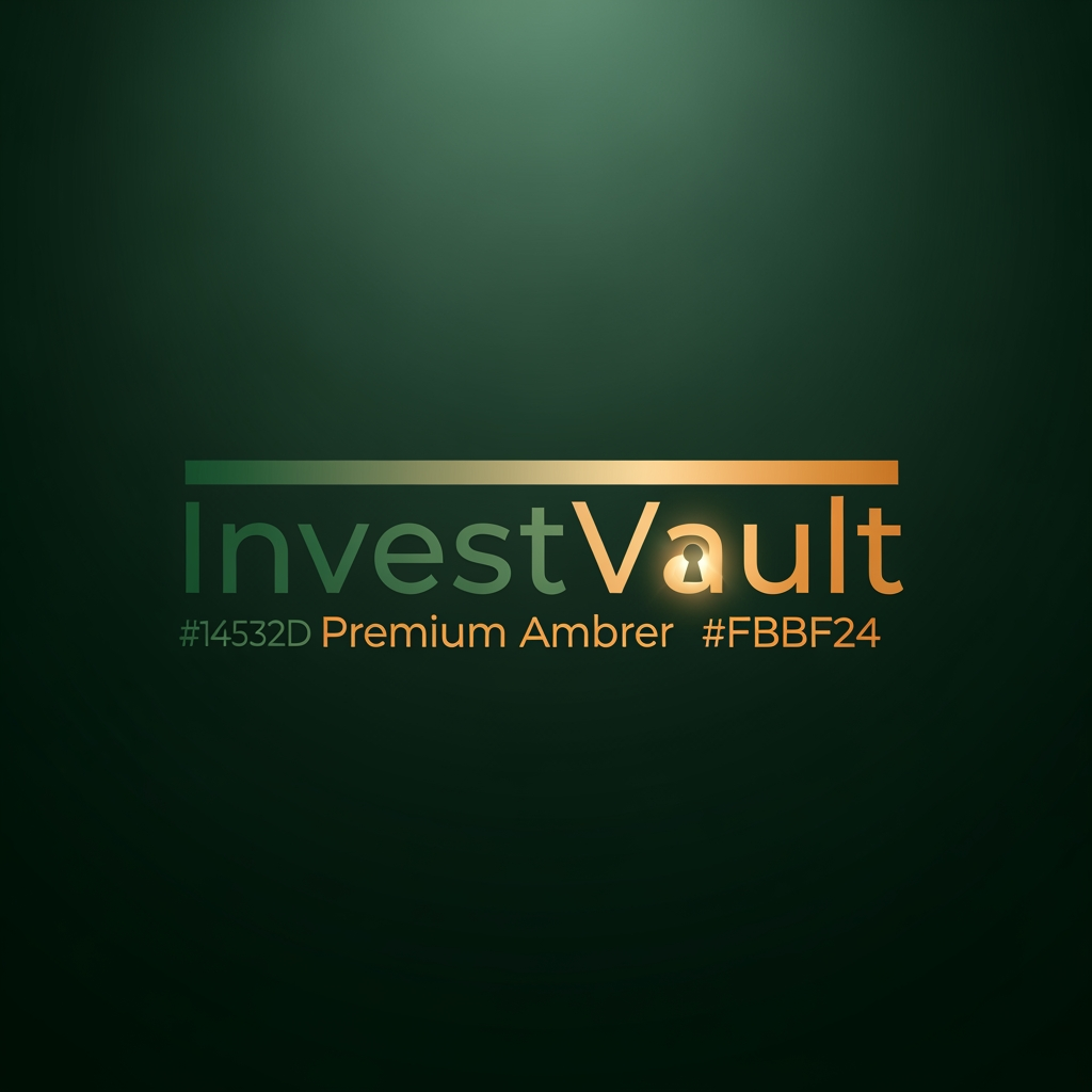 AI Design for investvault by this color theme  main: "#14532D",      // Deep Forest Green (Brand identity, headers)
      dark: "#0B3B2E",      // Midnight Emerald (Hero gradient dark stop)
      light: "#22C55E",  main: "#FBBF24",      // Premium Amber/Gold (CTAs, interactive hovers)
      dark: "#D97706",      // Muted Gold (Active states, secondary badges)
      light: "#FEF3C7",