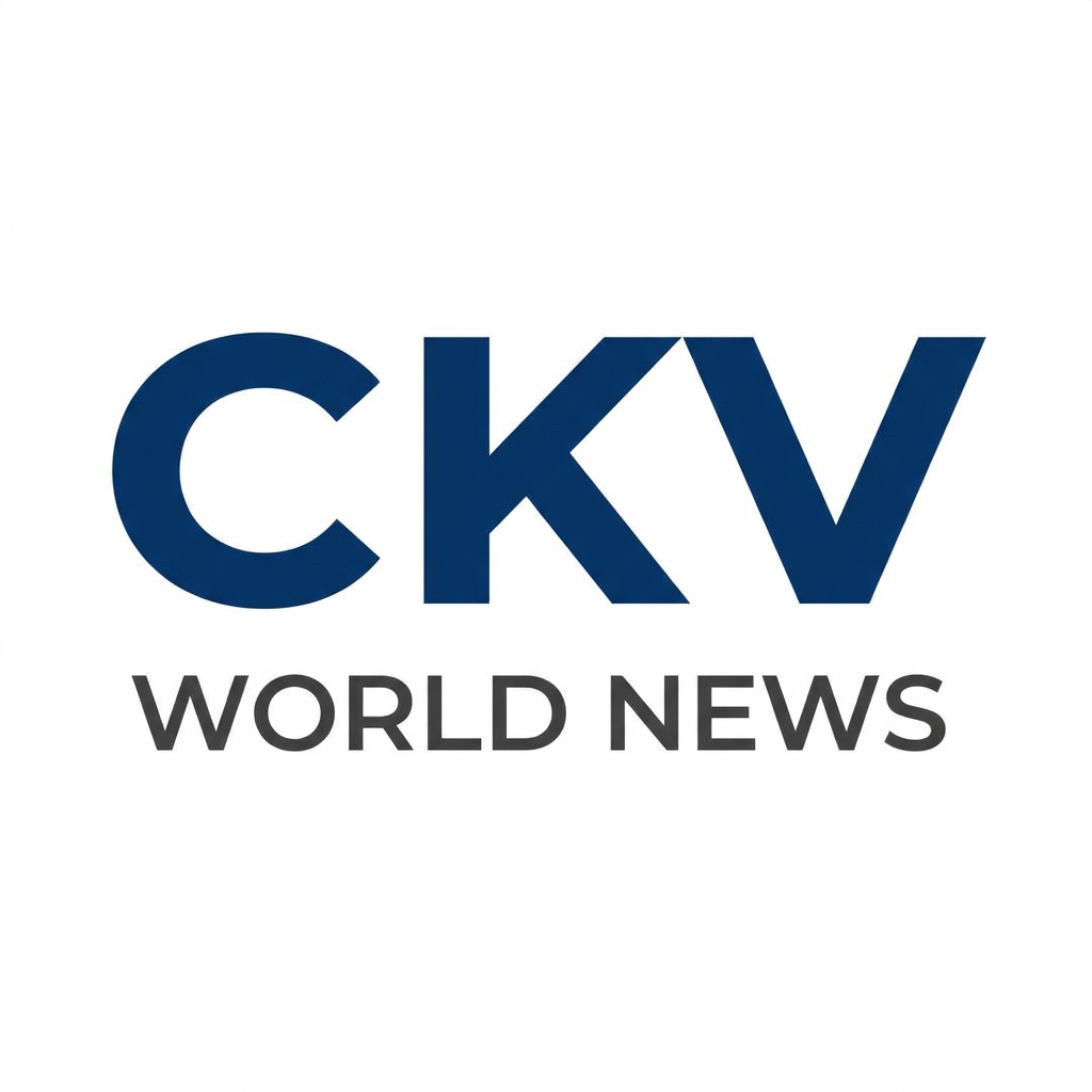 AI Design for create logo for world news website and make in too much simple minimalist based desin and news name is - CKV . use name and create logo and use of excellent simpel dsine and use too good fonts and news style colours in the logo. dont use elements in logo. create now