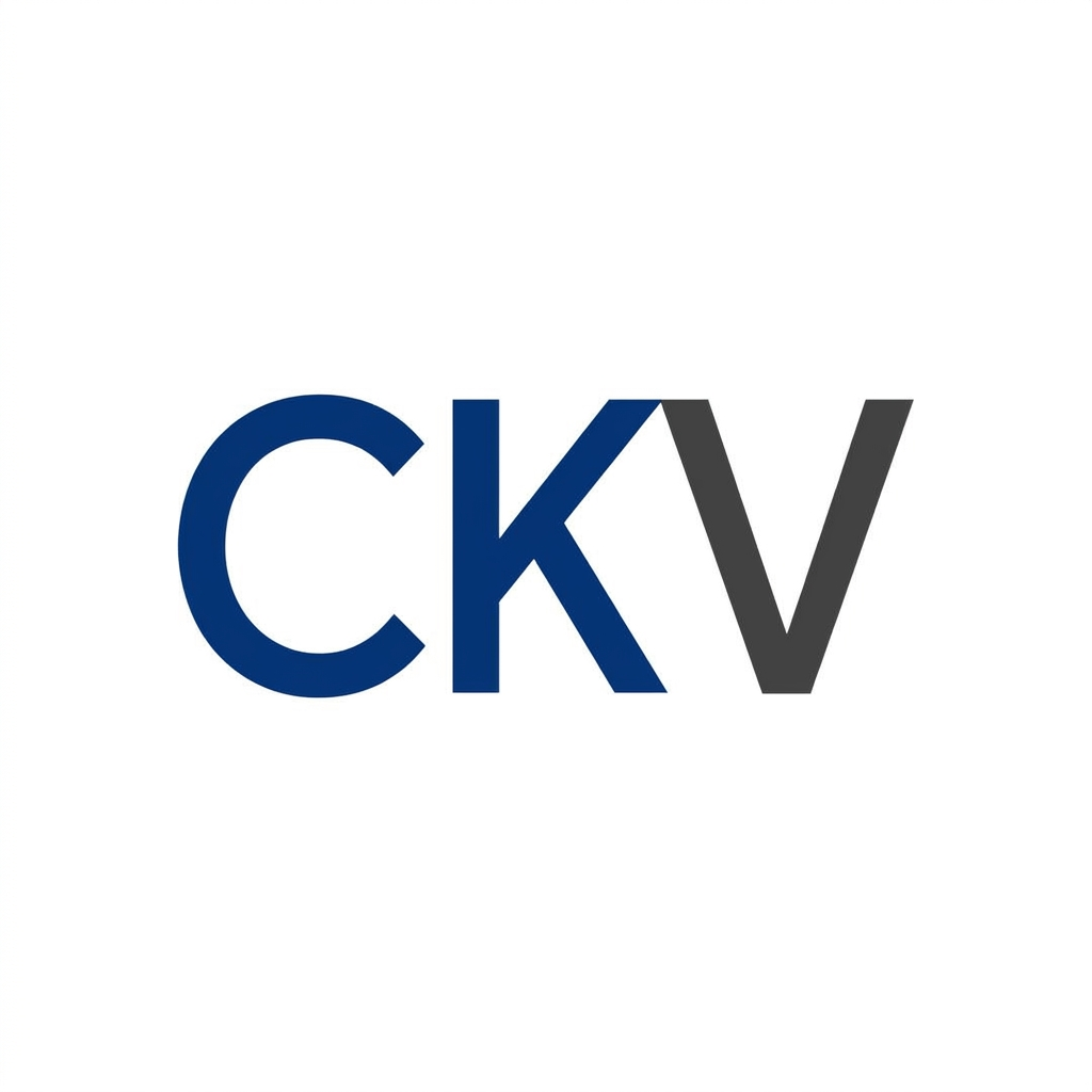 AI Design for create logo for world news website and make in too much simple minimalist based desin and news name is - CKV . use name and create logo and use of excellent simpel dsine and use too good fonts and news style colours in the logo. dont use elements in logo. create now