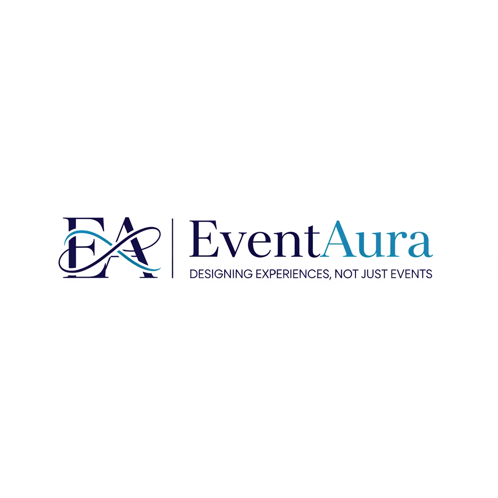 AI Design for Design a premium, elegant and minimalist logo for a luxury event management brand named **EventAura**.
Brand personality:
* Luxury
* Elegant
* Sophisticated
* Timeless
* Modern
* Premium
* Trustworthy
Industry:
Luxury Event Management, Destination Weddings, Corporate Events, Celebrations and Premium Experiences.
Style requirements:
* Minimalist logo
* Clean vector design
* Flat design (no 3D)
* Professional and scalable
* Luxury hotel brand aesthetics
* Suitable for websites, social media, business cards and invoices
* High-end and timeless look
* Avoid cartoon, party balloons, confetti, glitter, makeup, floral shop or birthday icons
Icon ideas (choose ONE elegant concept):
* A subtle "EA" monogram
* A diamond-shaped aura symbol
* A flowing ribbon forming an aura
* An elegant spark integrated into the letters
* A luxury seal emblem
* A minimalist event arch silhouette
* An abstract infinity aura symbol
Typography:
* Serif luxury typography similar to Vogue, Four Seasons, Dior or Tiffany & Co.
* Thin elegant strokes
* Balanced spacing
* Premium appearance
Color palette:
Primary Navy Blue: #0F2F73
Royal Blue: #2563EB
Accent Blue: #4F86F7
White: #FFFFFF
Composition:
* Icon on the left
* EventAura text on the right
* Horizontally aligned
* Symmetrical and clean
Background:
* White background only
* No gradients
* No shadows
* No mockups
* No textures
Output:
* Pure vector logo
* Transparent background version
* SVG style
* Sharp edges
* Website ready
Keywords:
Luxury, Elegant, Minimal, Premium, Timeless, Sophisticated, Modern, Exclusive, Clean, High-end.
Reference brands:
Four Seasons, Oberoi Hotels, Taj Hotels, Vogue Weddings, Tiffany & Co., Dior.
Tagline (optional small text):
"Designing Experiences, Not Just Events"