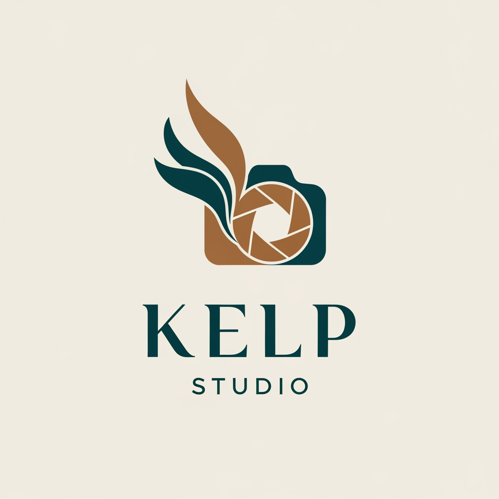 AI Design for a logo for kalp studio itsa photoshoot studio make it elegent, premium modern classic, emotional, memories timeless dont add hearts