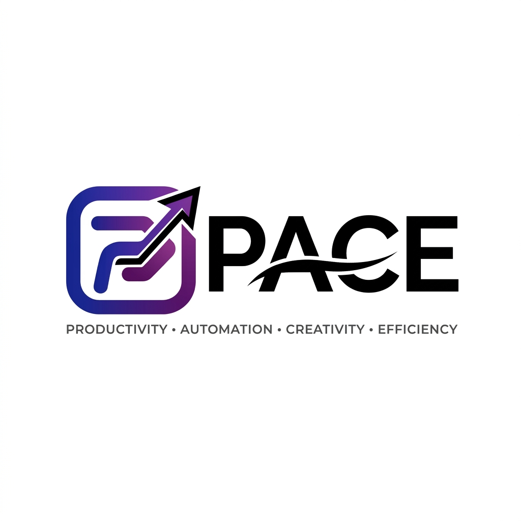 AI Design for take this as a example
new and attractive logo for pace color black and purple