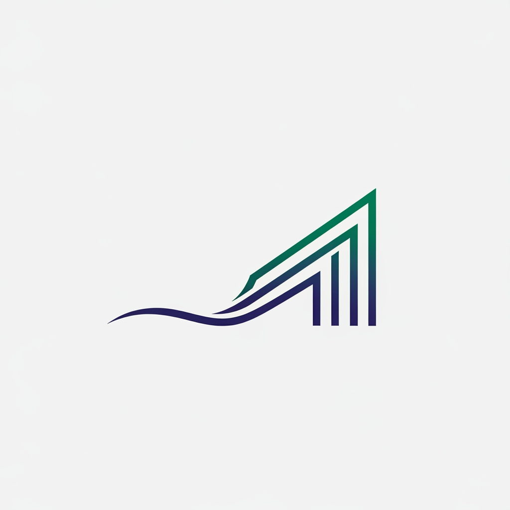 AI Design for "A sophisticated, abstract logo symbol representing 'The Journey' and 'Evolution.' The design features a fluid, continuous line that gracefully transitions from a simple, modest start into a strong, ascending architectural form. Minimalist, high-end, elegant movement, symbolizing the progression from individual to movement. Use [Insert Primary Brand Color] against a clean background. Professional, modern, iconic, vector art, balanced composition, no text."