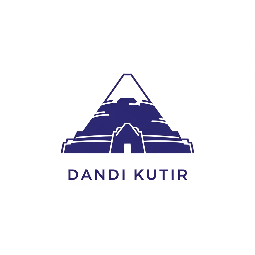 AI Design for "A premium, minimalist logo for 'Dandi Kutir', utilizing [Insert Primary Brand Color from your guide]. The design is a refined, geometric abstraction of the conical salt mound architecture, focusing on clean vector lines and architectural balance. Professional, timeless, high-end museum branding, solid color, flat design, expansive negative space, isolated on a [Insert Background Color] background, high resolution."