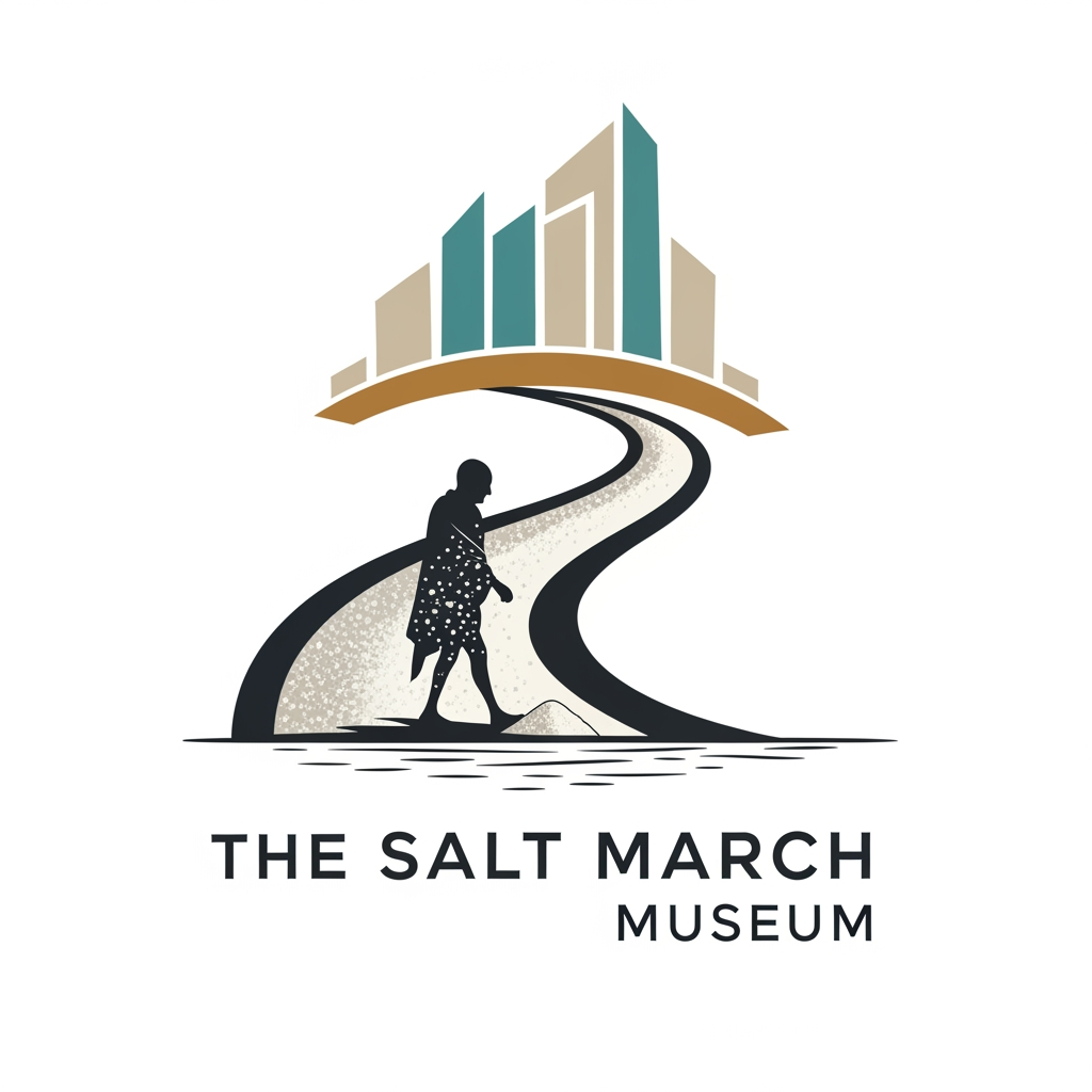 AI Design for "Walking a path that transformed a nation."
That is a far stronger foundation for the logo than focusing only on Gandhi, only on salt, or only on heritage. It uniquely connects the architecture, the museum experience, the Salt March, and the visitor journey into a single memorable symbol.