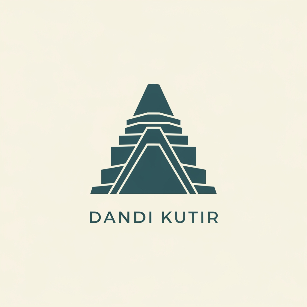 AI Design for "A premium, minimalist logo for 'Dandi Kutir', utilizing [Insert Primary Brand Color from your guide]. The design is a refined, geometric abstraction of the conical salt mound architecture, focusing on clean vector lines and architectural balance. Professional, timeless, high-end museum branding, solid color, flat design, expansive negative space, isolated on a [Insert Background Color] background, high resolution."