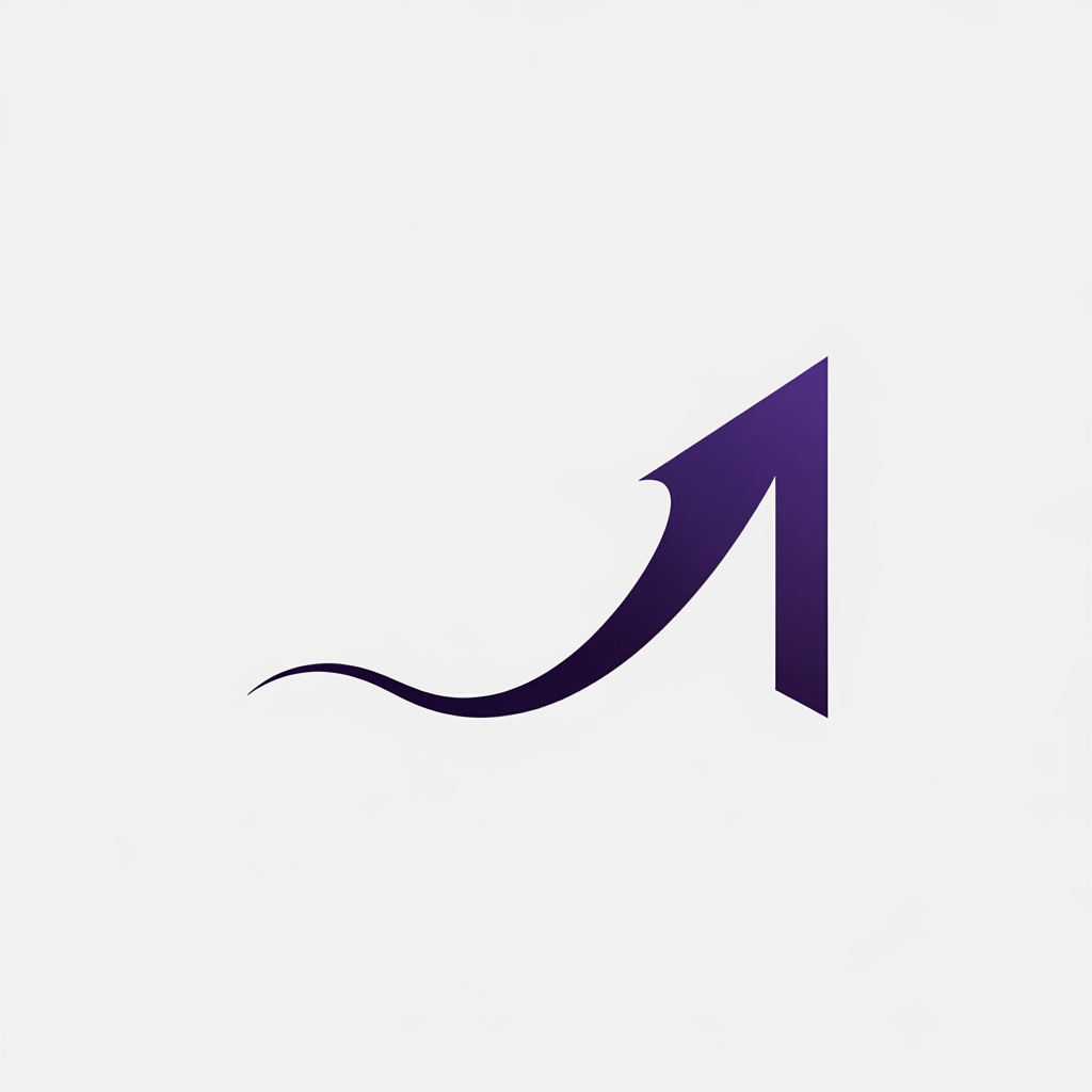 AI Design for "A sophisticated, abstract logo symbol representing 'The Journey' and 'Evolution.' The design features a fluid, continuous line that gracefully transitions from a simple, modest start into a strong, ascending architectural form. Minimalist, high-end, elegant movement, symbolizing the progression from individual to movement. Use [Insert Primary Brand Color] against a clean background. Professional, modern, iconic, vector art, balanced composition, no text."