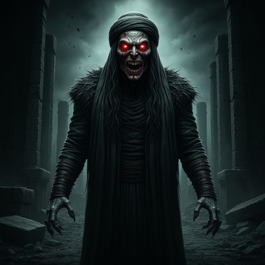 AI Design for make dark horror dajjal islamic moster