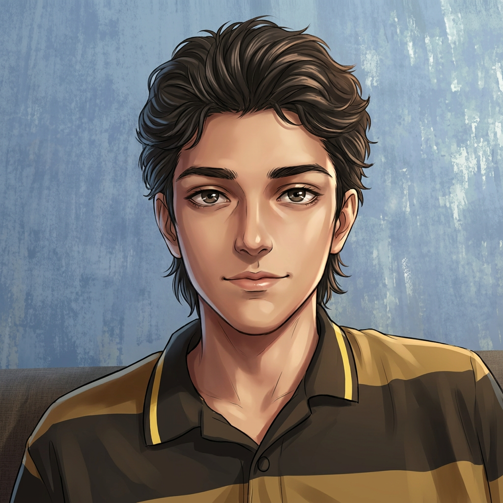 AI Design for convert into in realistic anime and my convert into a wolf cut hair cut