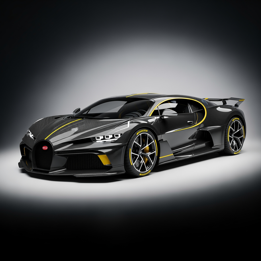 AI Design for give me a bugatti bolide 3D model