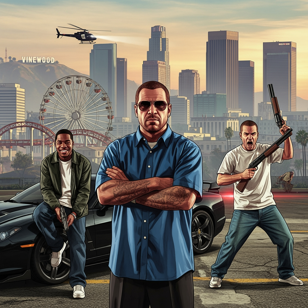 AI Design for make photo in which gta 5 characters