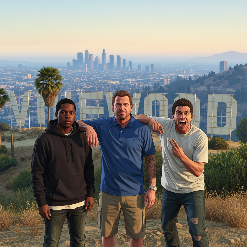 AI Design for make photo in which gta 5 characters