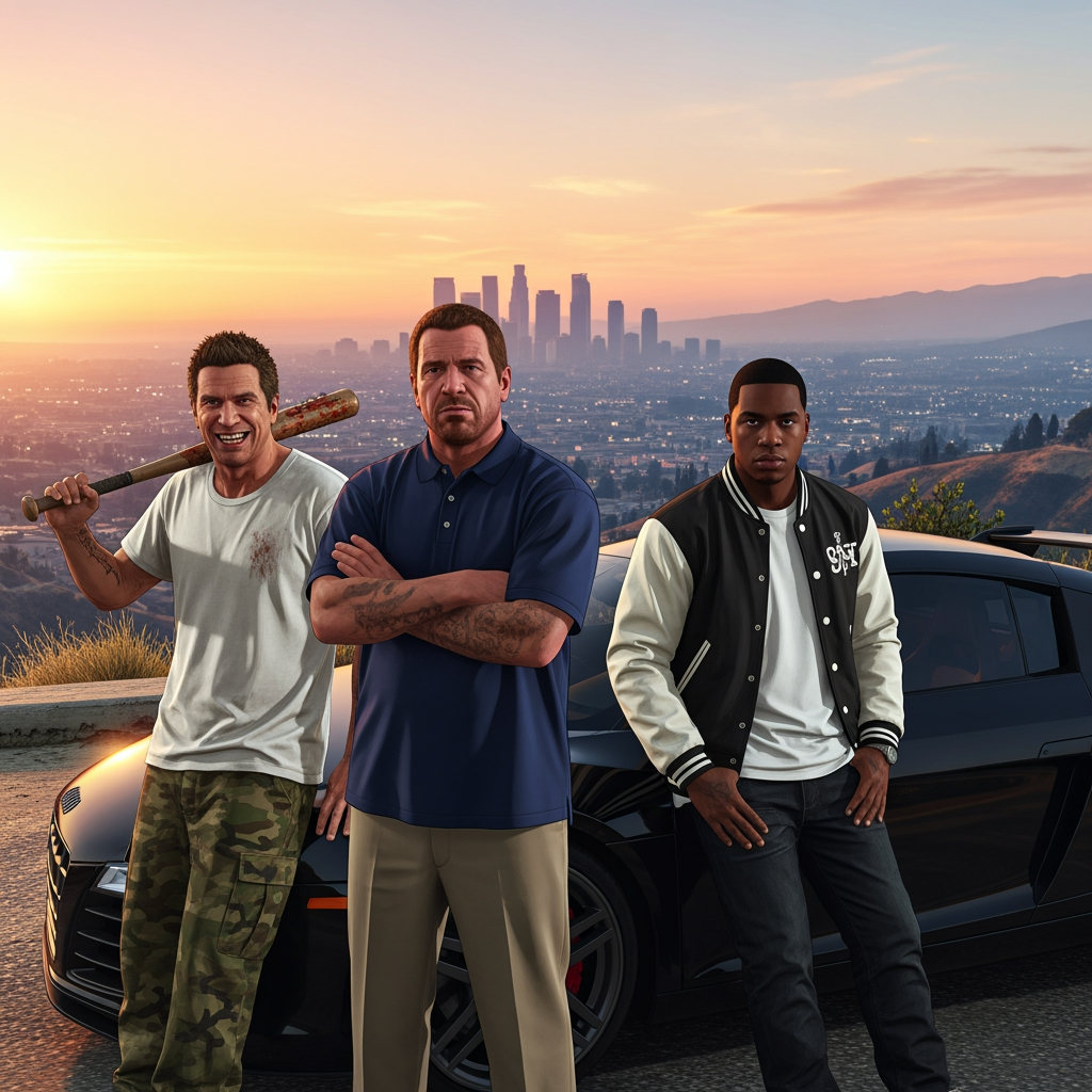 AI Design for make photo in which gta 5 characters