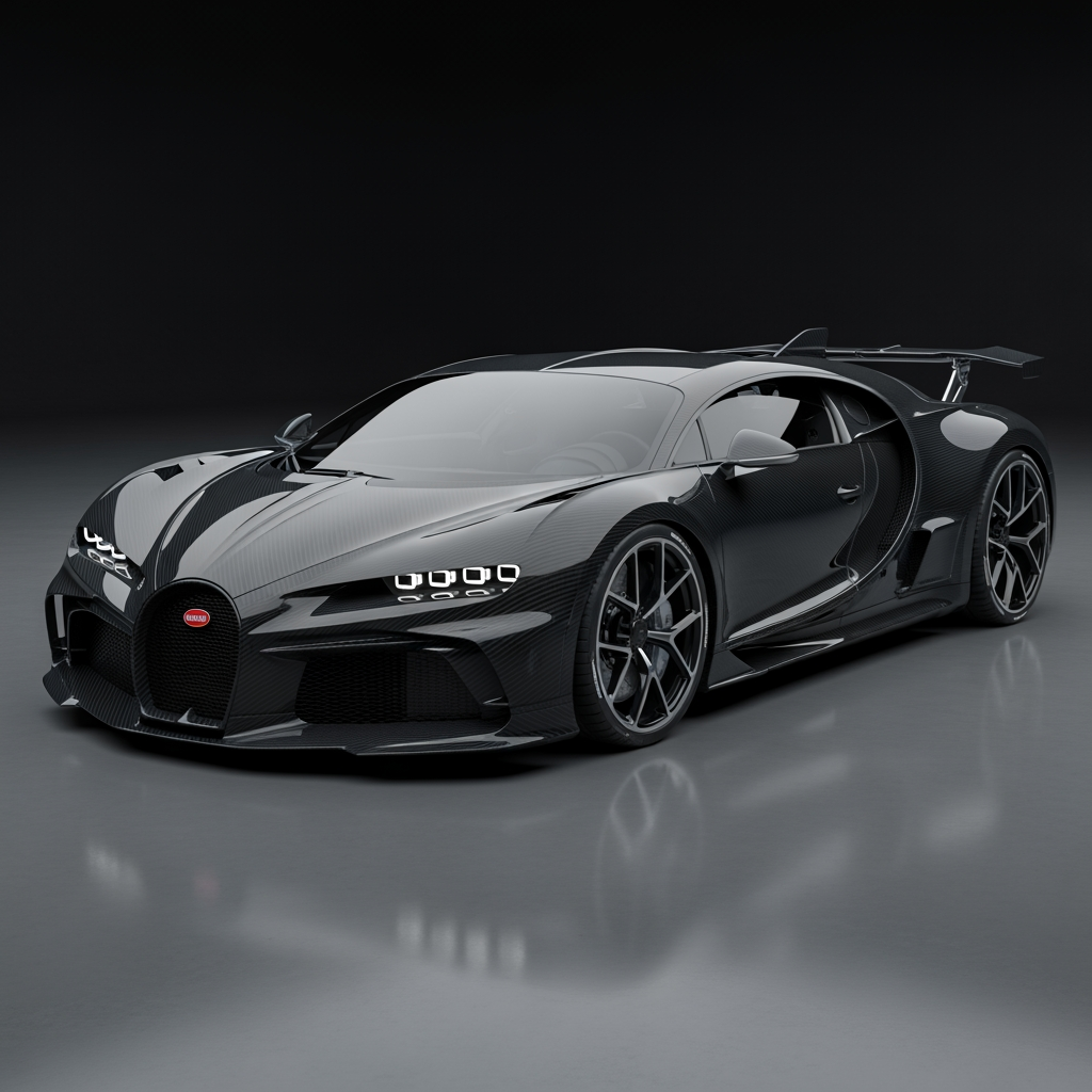 AI Design for give me a bugatti bolide 3D model