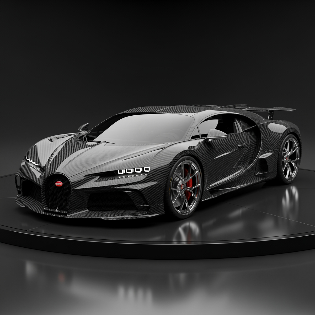 AI Design for give me a bugatti bolide 3D model