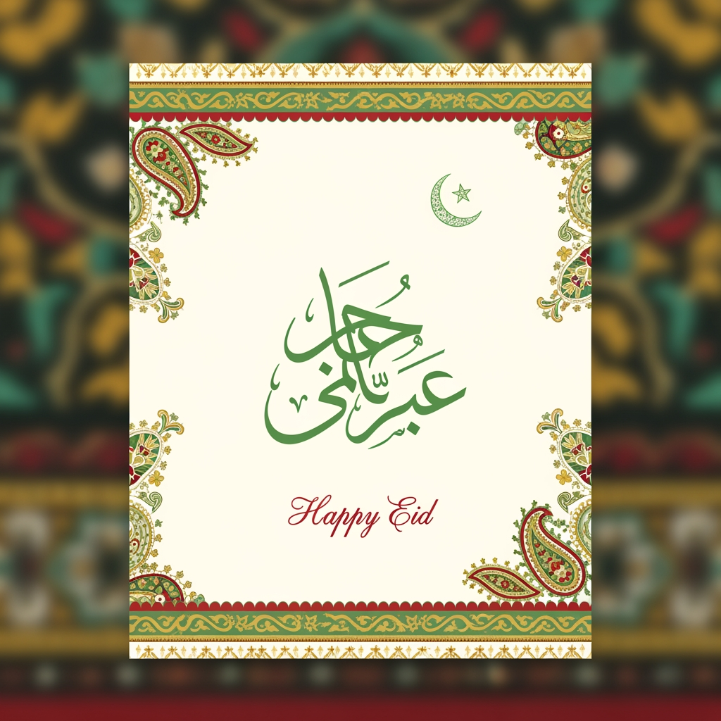 AI Design for make the simple card in pakistani designe add in urdu and english