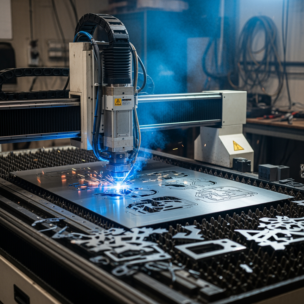 AI Design for make a photo in which the CNC laser mechine
