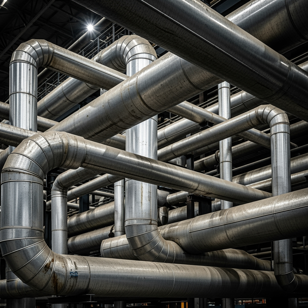 AI Design for make a photo in which steel pipes