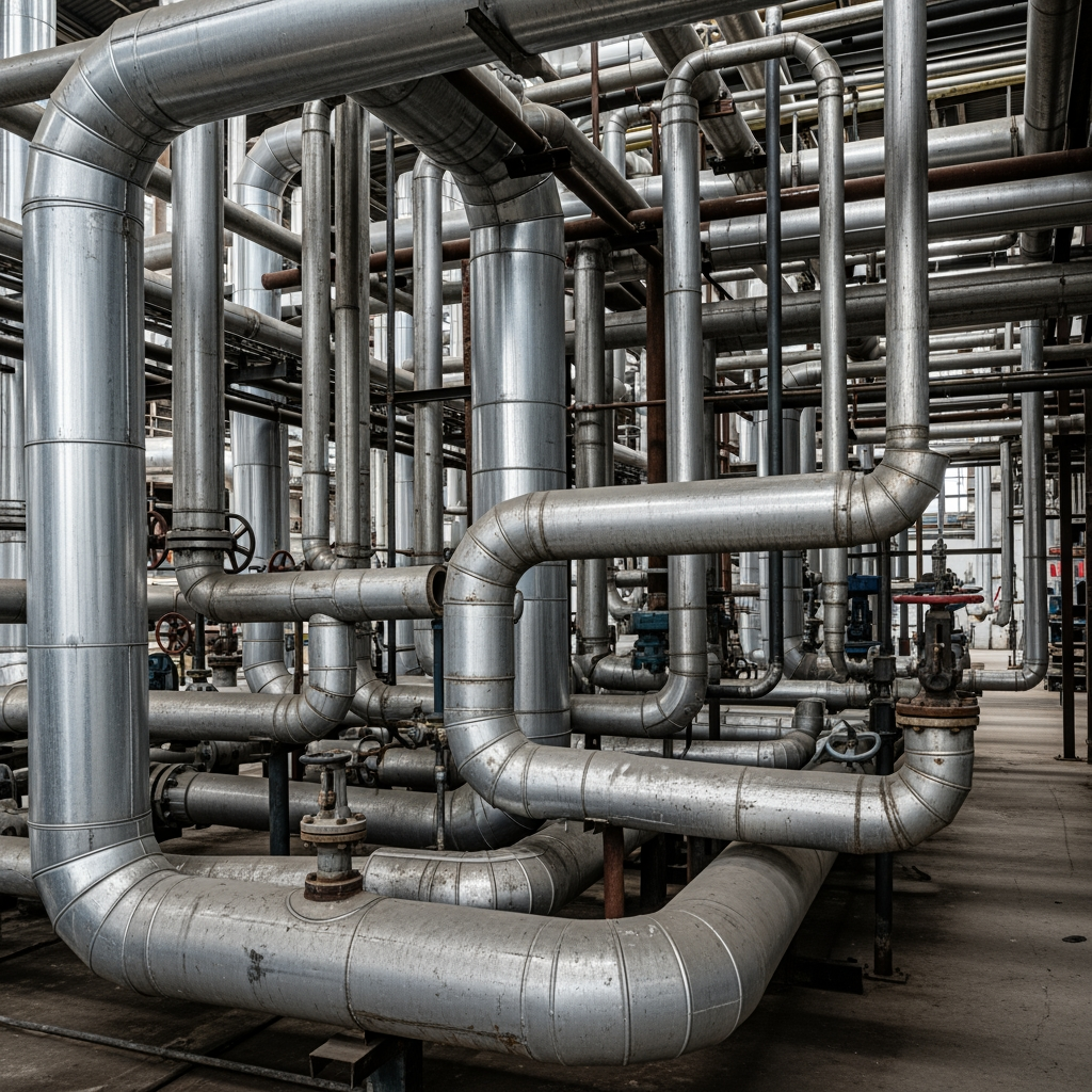 AI Design for make a photo in which steel pipes