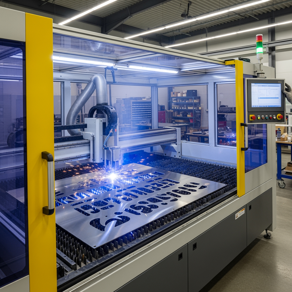 AI Design for make a photo in which the CNC laser machine