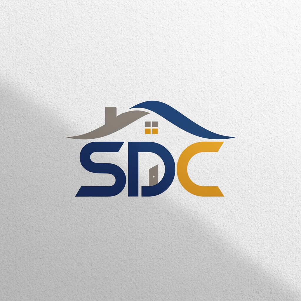 AI Design for SDC letters forming home like logo structure