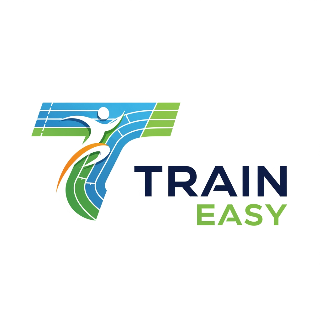 AI Design for create a logo for a sports chaching related app named Train Easy.