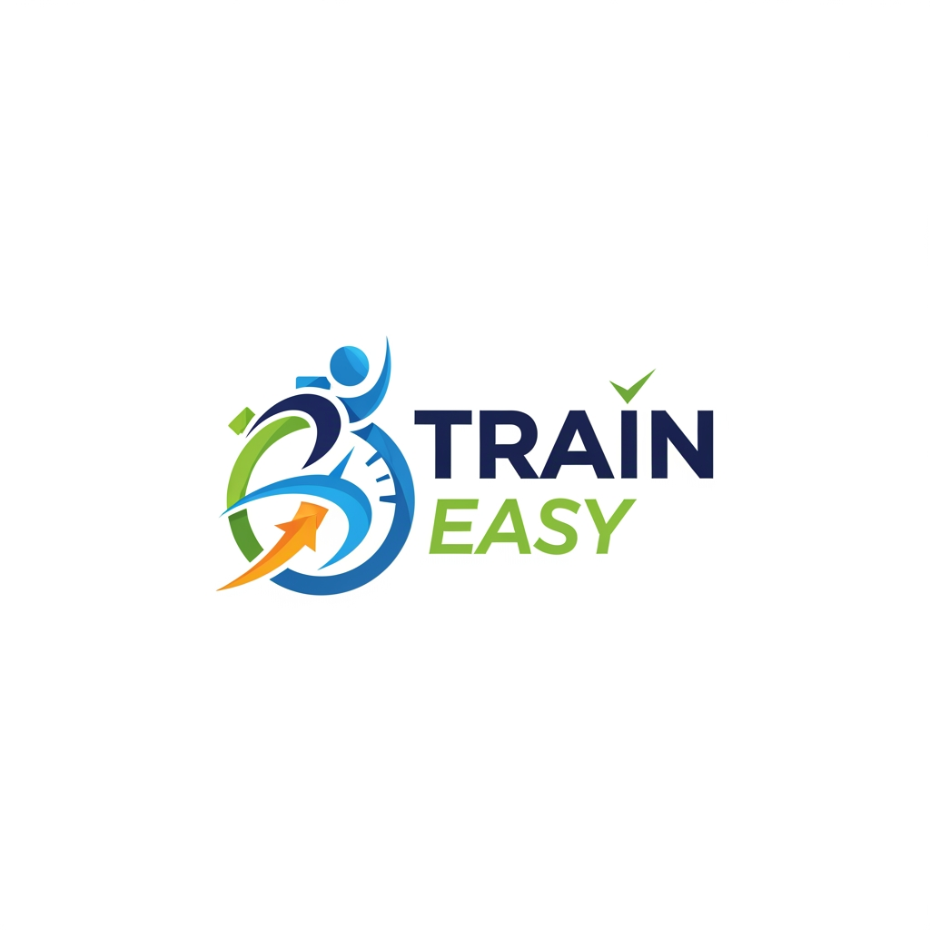 AI Design for create a logo for a sports chaching related app named Train Easy.