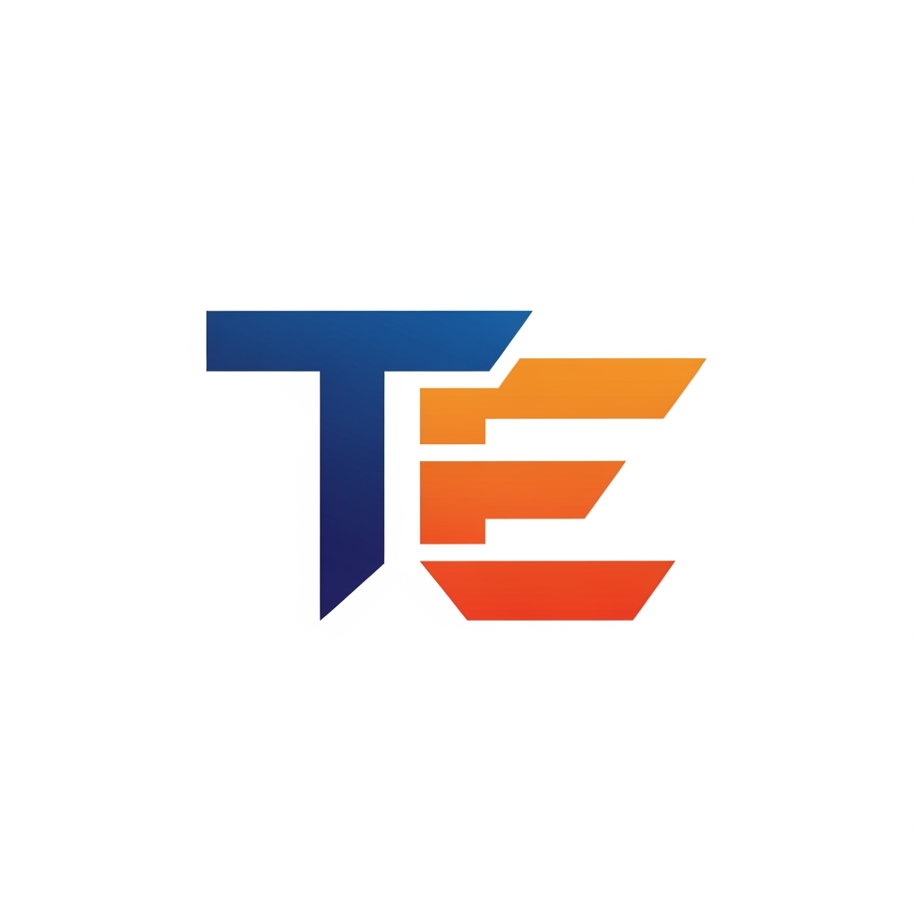 AI Design for Make a logo using letter T and E