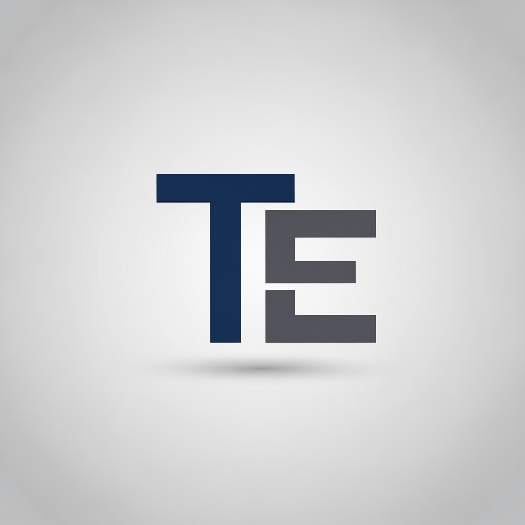 AI Design for Make a logo using letter T and E
