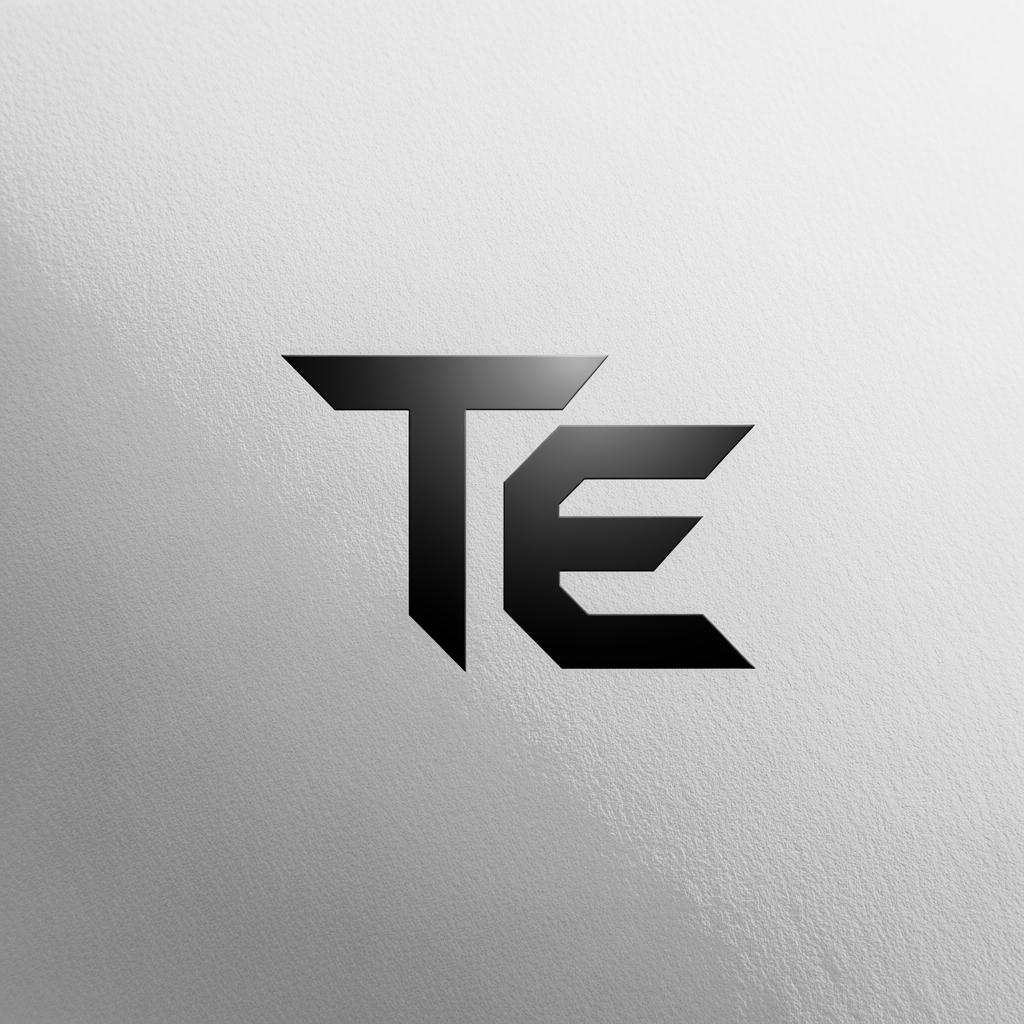 AI Design for Make a logo using letter T and E