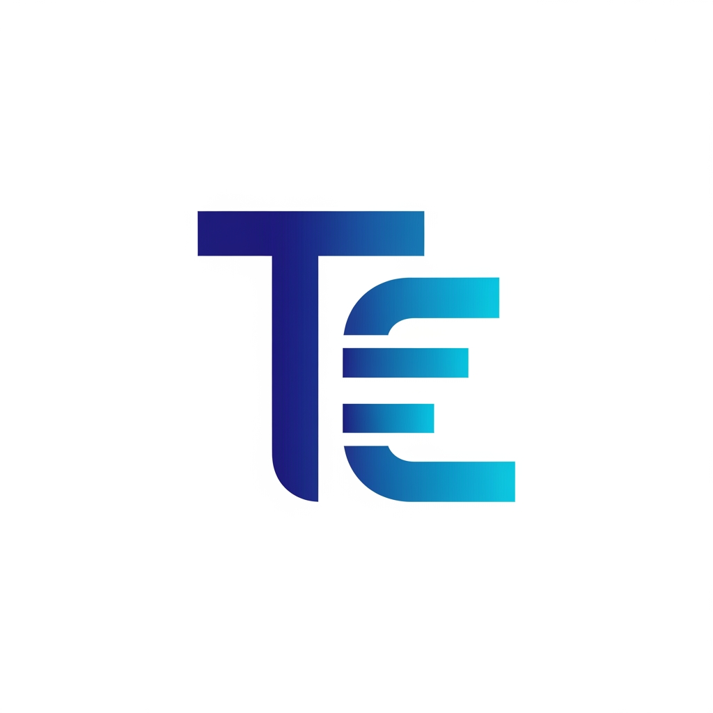 AI Design for Make a logo using letter T and E
