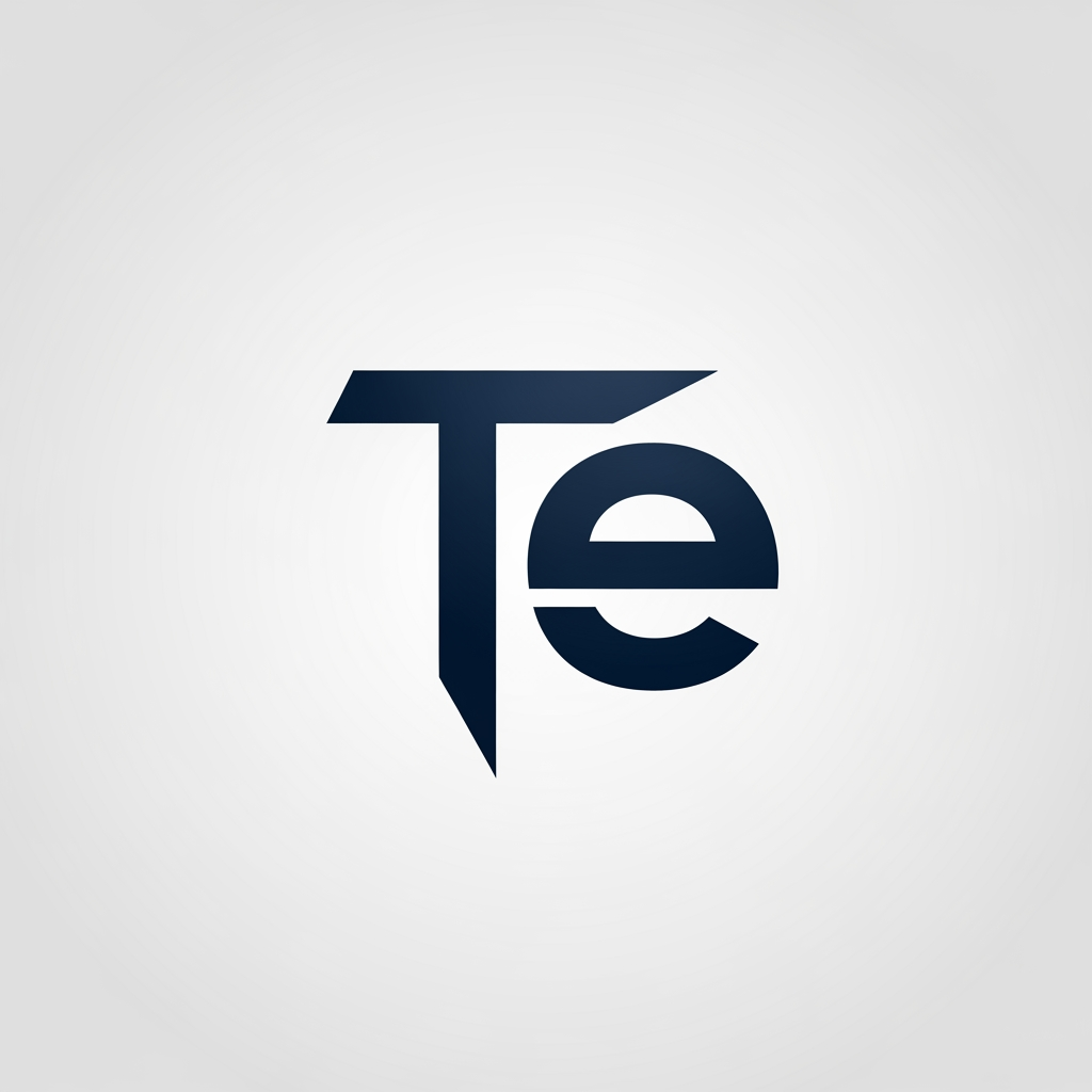 AI Design for Make a logo using letter T and E