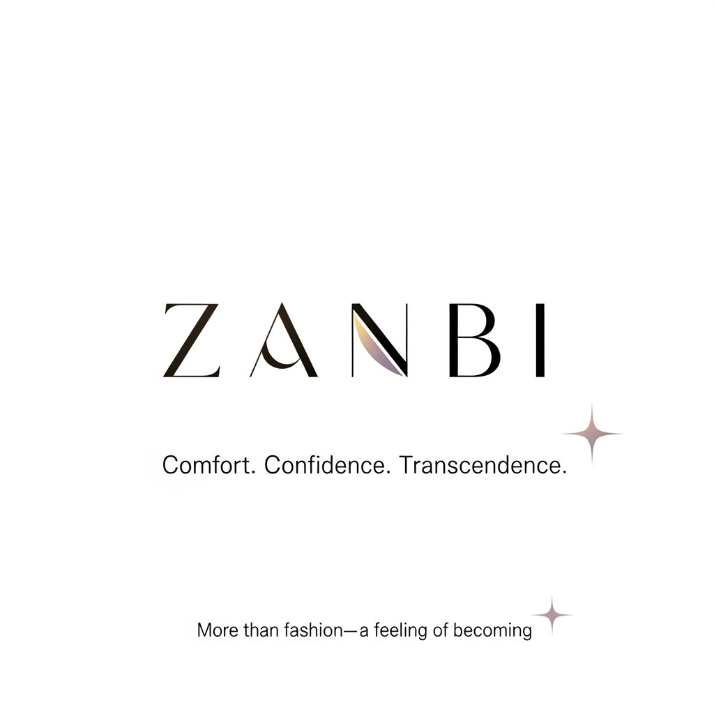 AI Design for ZANBI      Create a premium fashion and lifestyle brand name inspired by the concepts of Transcendence, Comfort, Confidence, Growth, Transformation, Self-Expression, and Emotional Connection. The brand sells clothing, bags, jewelry, accessories, and lifestyle products. The name should capture the feeling of rising above limitations, becoming a better version of yourself, feeling comfortable in your own skin, and carrying quiet confidence. It should feel luxurious yet approachable, elegant, timeless, memorable, easy to pronounce, and suitable for a global fashion brand. Generate short original names (4–8 letters) that evoke transcendence, comfort, confidence, empowerment, warmth, belonging, and personal evolution. Avoid existing famous brands. For each name, provide a meaning, brand story, and slogan. The overall emotion should be: "Comfort. Confidence. Transcendence." and "More than fashion—a feeling of becoming." ✨

mix this 5 word feeling an