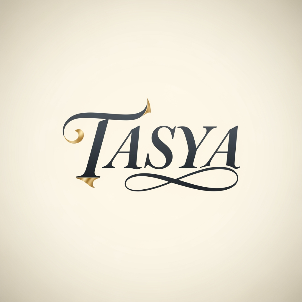AI Design for TASYA LOGO REQUIRED IN STYLISH FONT