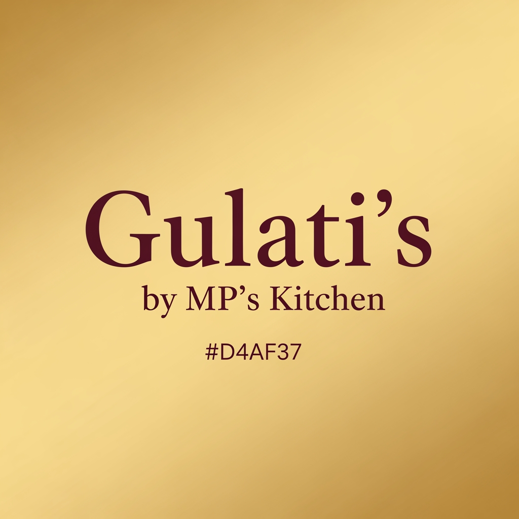 AI Design for Design an elegant and premium logo for a brand named "Gulati's by MP's Kitchen".
The logo should be aesthetic, simple, minimal, and classy, with a timeless luxury feel rather than something trendy or overly decorative.
Requirements:
Use only 2 colours throughout the logo.
Keep the design clean, sophisticated, and memorable.
Create a premium identity suitable for a modern food, kitchen, or gourmet brand.
Avoid clutter, excessive details, chef hats, utensils, flames, or generic restaurant symbols.
Focus on elegant typography, subtle monogram elements, and refined design details.
Typography:
Make "Gulati's" the main hero element.
Place "by MP's Kitchen" in a smaller size as a secondary line.
Use elegant serif or luxury-inspired typography with balanced spacing.
Style keywords:
Aesthetic • Minimal • Luxury • Timeless • Editorial • Sophisticated • Premium • Modern Heritage
Colour direction (choose any one 2-colour combination):
Burgundy (#6A1E2C) + Gold (#D4AF37)
Black + Cream
Deep Green + Ivory
Additional instructions:
The logo should be versatile and work beautifully on menus, packaging, stickers, signage, social media, and business cards.
It should look premium even when scaled down.
Create 3 concepts:
Elegant wordmark
Minimal monogram (G + MP)
Premium emblem/badge version