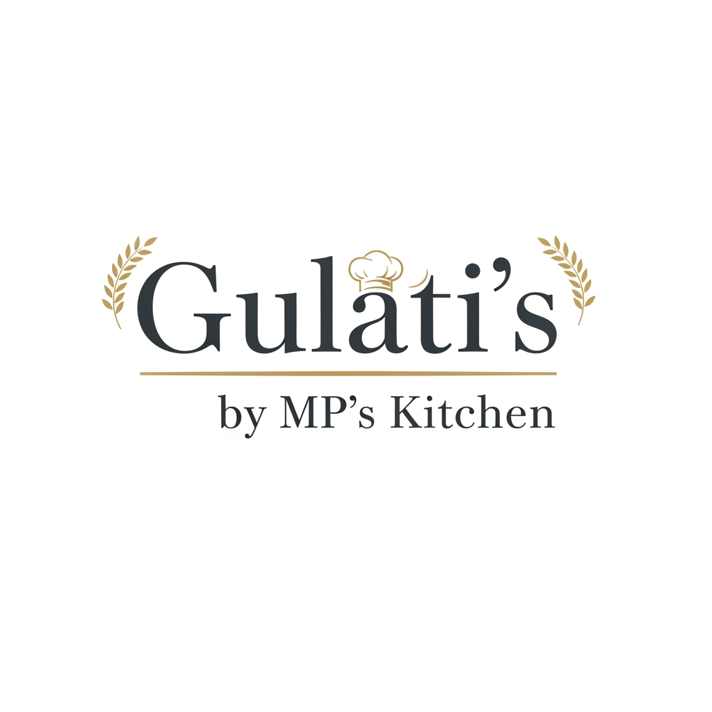 AI Design for My brand name is Gulati's by Mp's Kitchen the logo should be aesthetic, classy yet simple and i want only 2 colors to be used