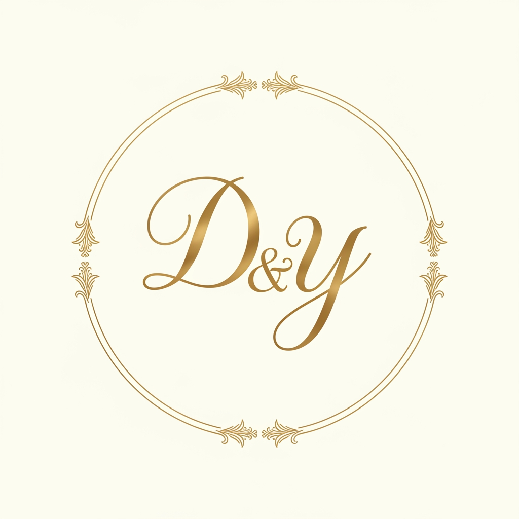 AI Design for generate a logo for divya and yash names together for wedding invitation only using the intial D and Y