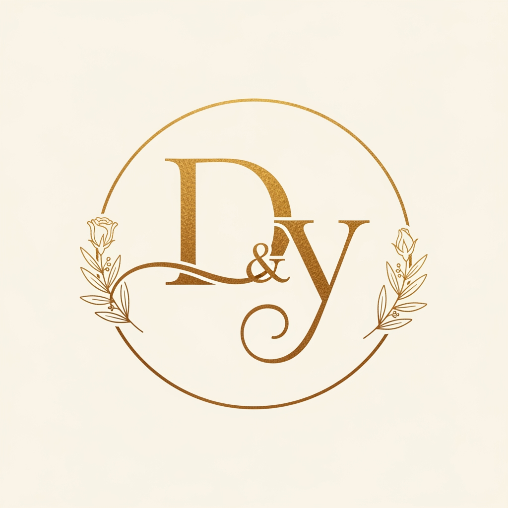 AI Design for generate a logo for divya and yash names together for wedding invitation only using the intial D and Y