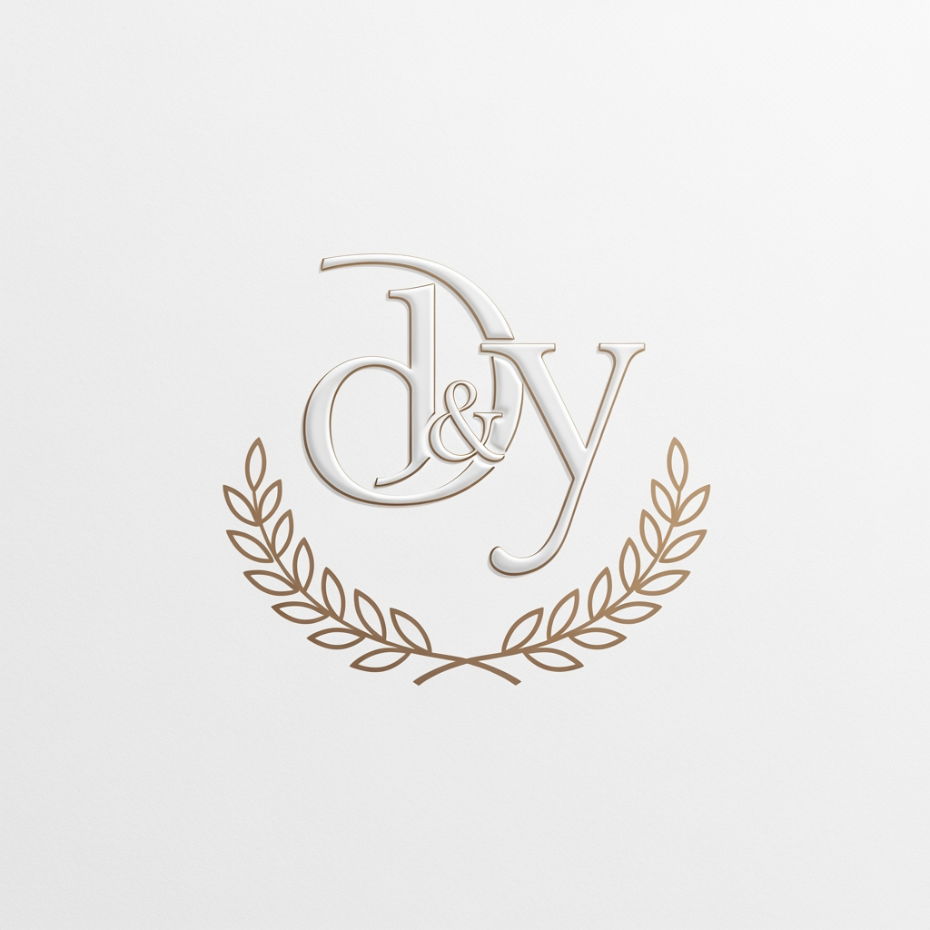 AI Design for generate a logo for divya and yash names together for wedding invitation only using the intial D and Y