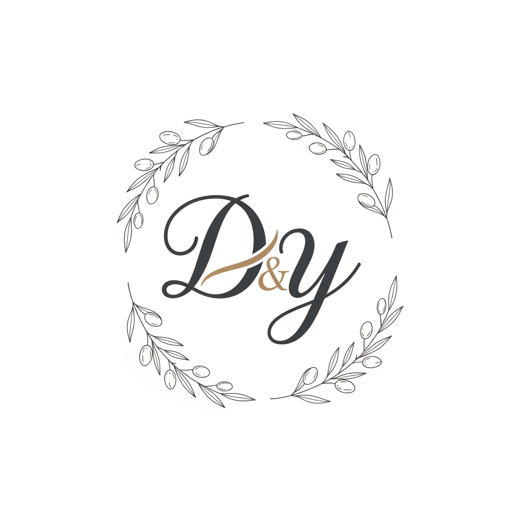 AI Design for generate a logo for divya and yash names together for wedding invitation only using the intial D and Y