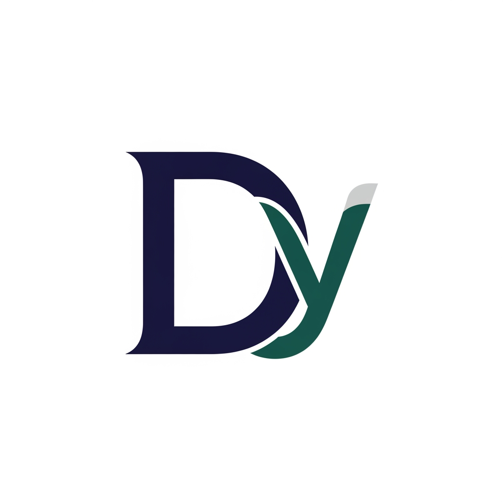 AI Design for generate a logo with d and y letter