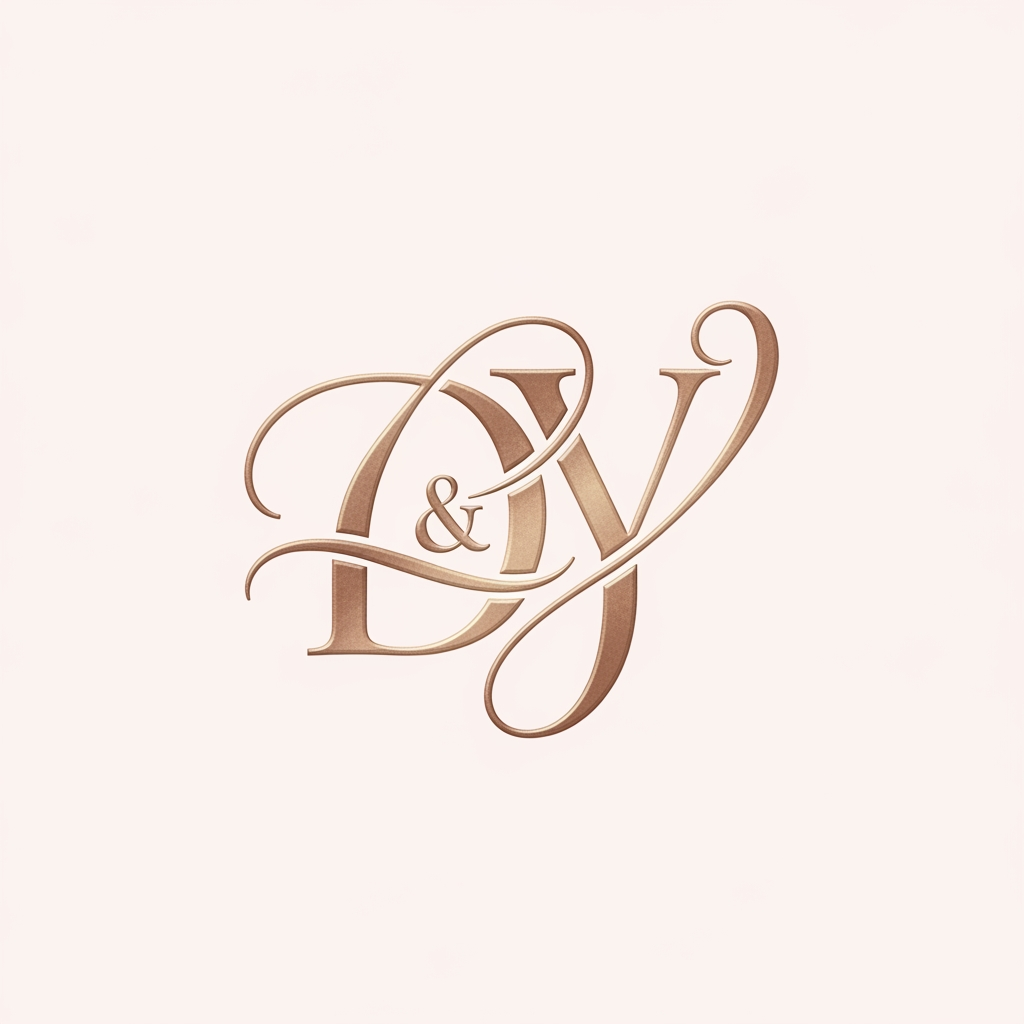 AI Design for generate a logo for divya and yash names together for wedding invitation only using the intial D and Y