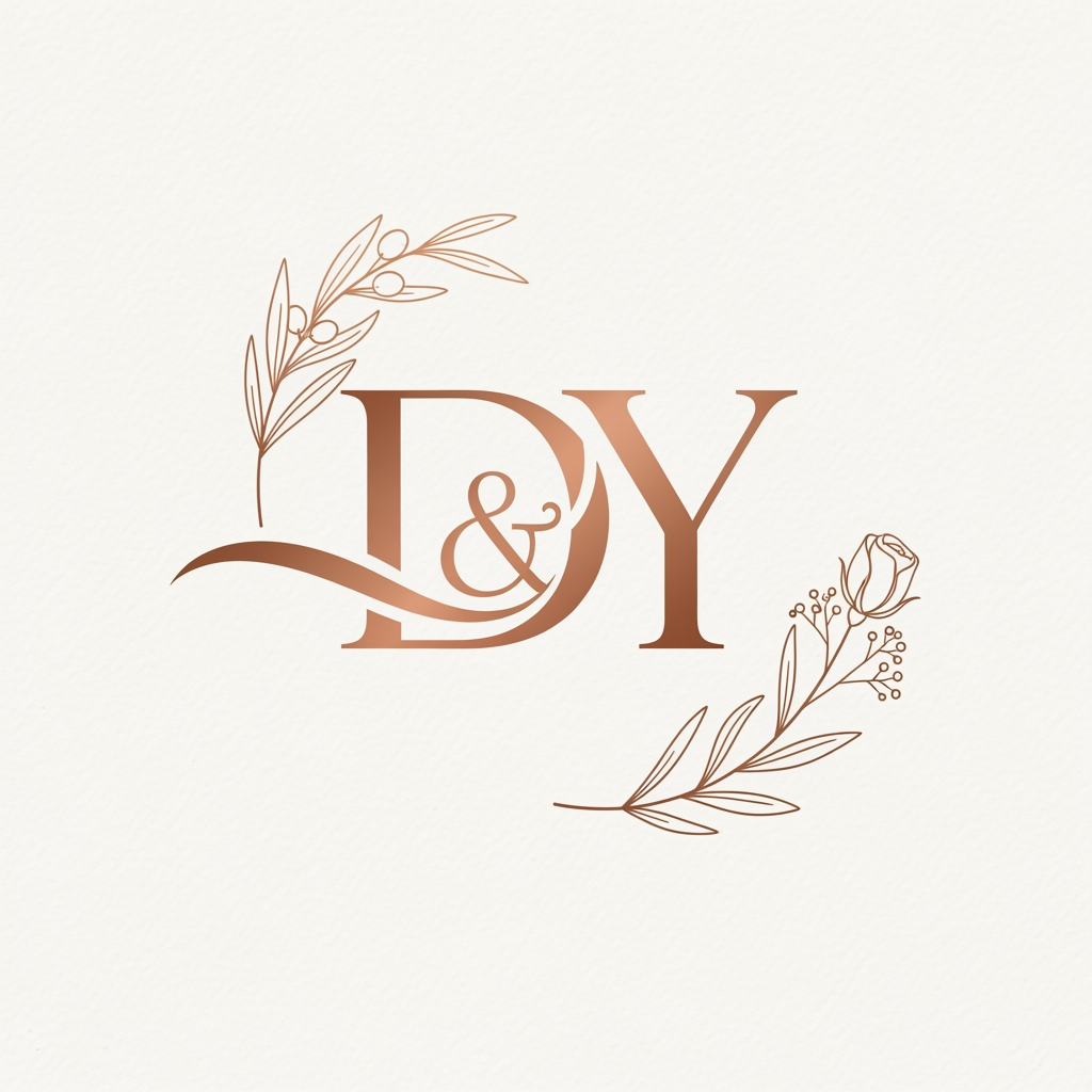 AI Design for generate a logo for divya and yash names together for wedding invitation only using the intial D and Y