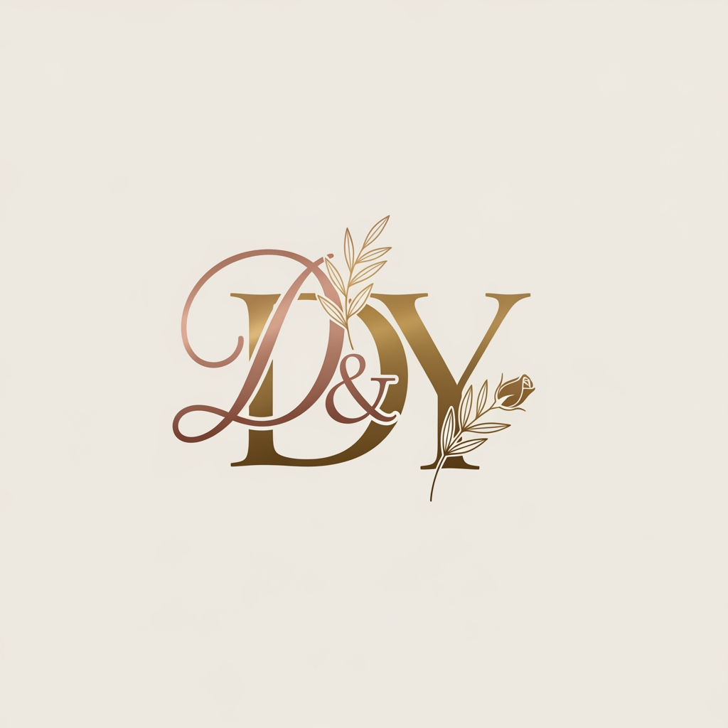 AI Design for generate a logo for divya and yash names together for wedding invitation only using the intial D and Y