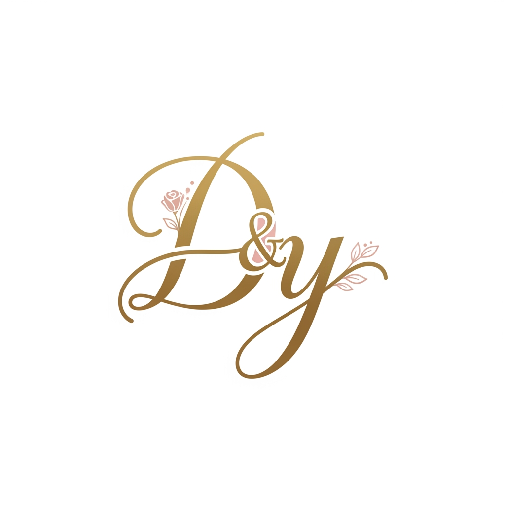 AI Design for generate a logo for divya and yash names together for wedding invitation only using the intial D and Y