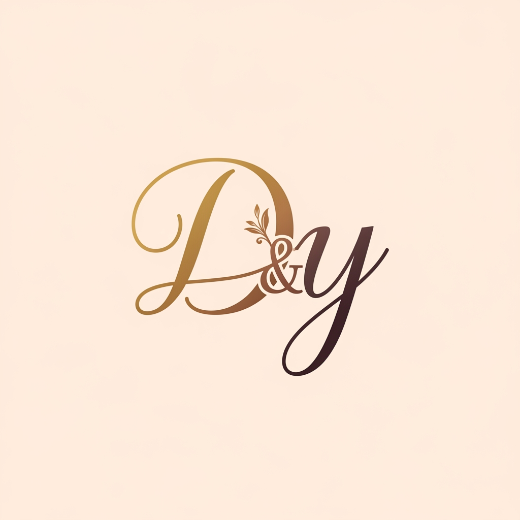 AI Design for generate a logo for divya and yash names together for wedding invitation only using the intial D and Y