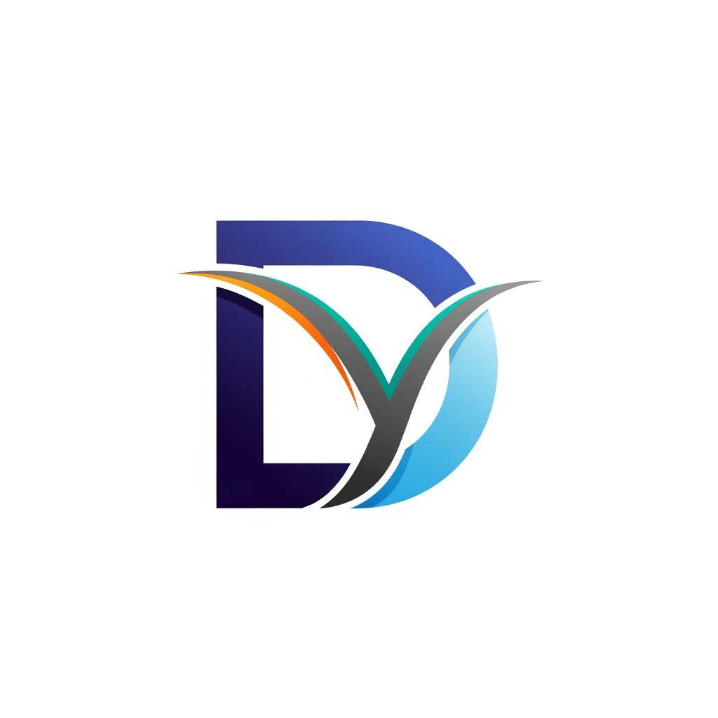 AI Design for generate a logo with d and y letter